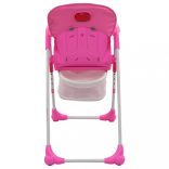 rózsaszín és szürke babaetetőszék