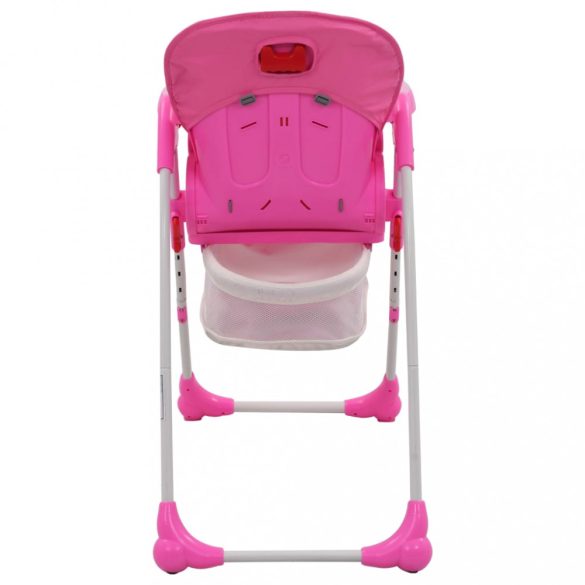 rózsaszín és szürke babaetetőszék