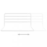 fehér vas biztonsági leesésgátló (76-137) x 55 cm