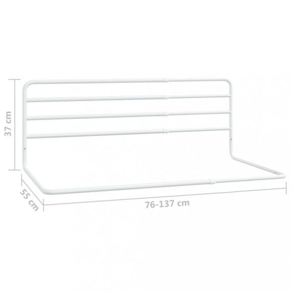 fehér vas biztonsági leesésgátló (76-137) x 55 cm