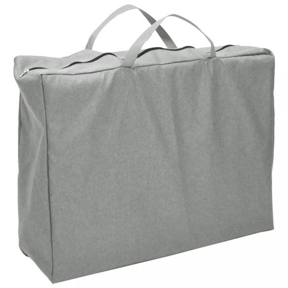 világosszürke vászonszövet babajáróka matraccal