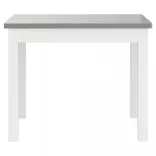 3 részes fehér-szürke színű MDF gyerekasztal- és székkészlet