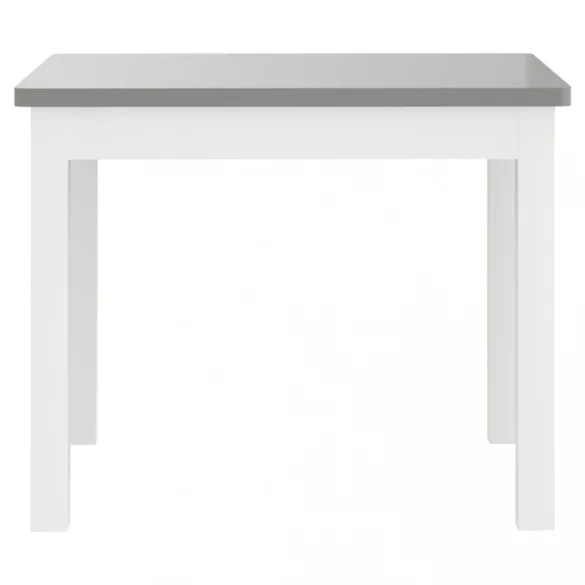 3 részes fehér-szürke színű MDF gyerekasztal- és székkészlet