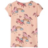 Világos narancssárga rövid ujjú gyerekpizsama 128