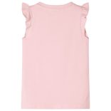 Világos rózsaszín fodros ujjú gyerekpóló 104