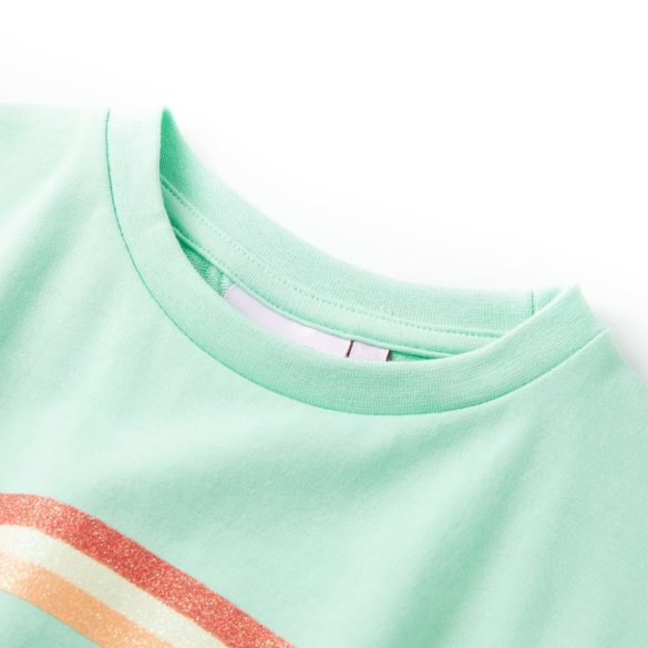 Élénkzöld gyerekruha húzózsinórral 104