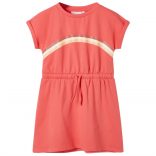 Korall színű gyerekruha húzózsinórral 116