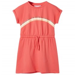 Korall színű gyerekruha húzózsinórral 116