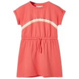 Korall színű gyerekruha húzózsinórral 128