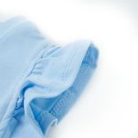 Világoskék fodros ujjú gyerekpóló 140