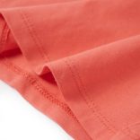 Korall színű fodros ujjú gyerekpóló 116