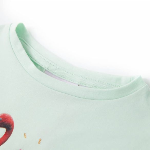 Világosmenta színű gyerekpóló 140