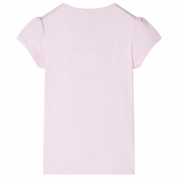 Halvány rózsaszín buggyos ujjú gyerekpóló 104