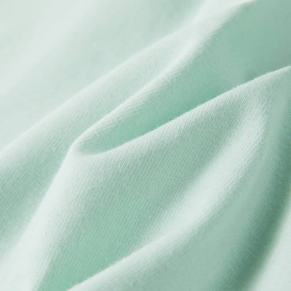 Világosmenta színű buggyos ujjú gyerekpóló 128