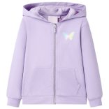 Lila kapucnis gyerekpulóver 92