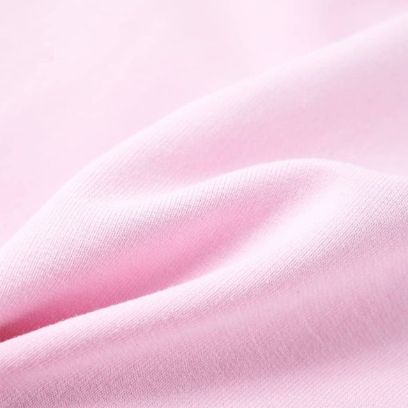 Világos rózsaszín kapucnis gyerekpulóver 92