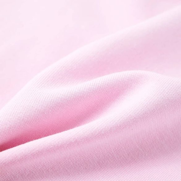 Világos rózsaszín kapucnis gyerekpulóver 104