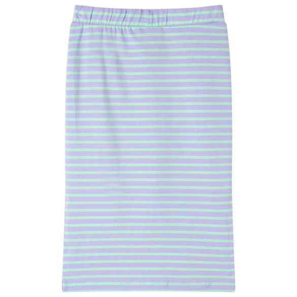 Világosmenta színű csíkos egyenes gyerekszoknya 116