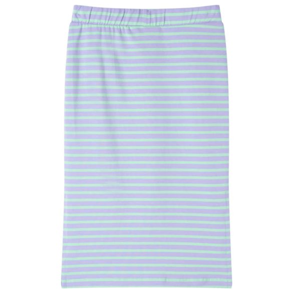 Világosmenta színű csíkos egyenes gyerekszoknya 140