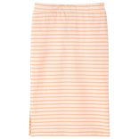 Fluoreszkáló narancssárga csíkos egyenes gyerekszoknya 128