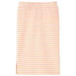 Fluoreszkáló narancssárga csíkos egyenes gyerekszoknya 140