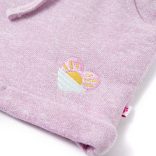 Vegyes lila gyerekrövidnadrág húzózsinórral 140