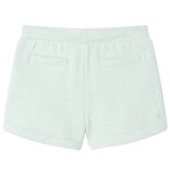 Vegyes világos mentaszínű gyerekrövidnadrág húzózsinórral 140