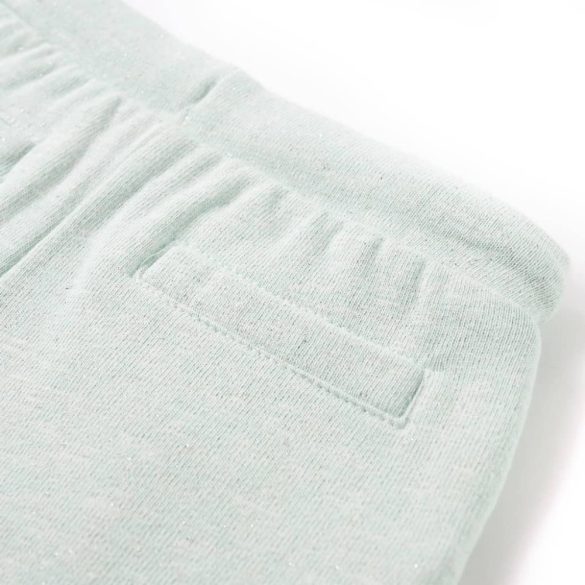 Vegyes világos mentaszínű gyerekrövidnadrág húzózsinórral 140