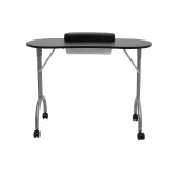 Összecsukható manikűr asztal kerekekkel fekete
