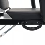 hordozható fekete műbőr arckezelő szék 185 x 78 x 76 cm