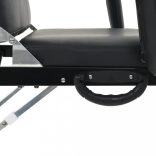 hordozható fekete műbőr arckezelő szék 185 x 78 x 76 cm