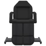 fekete műbőr kozmetikai kezelőszék 180 x 62 x 78 cm