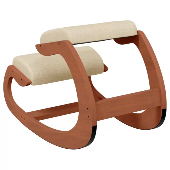 krémszínű nyír furnérlemez térdelőszék 55 x 84 x 55 cm