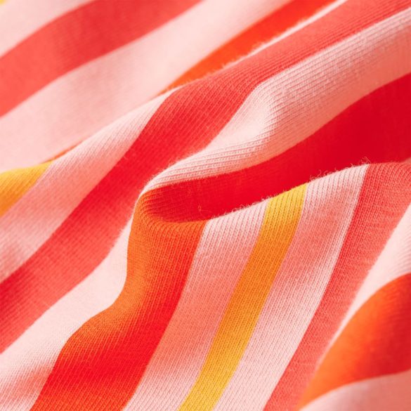 Rózsaszín és piros gyerekruha húzózsinórral 140