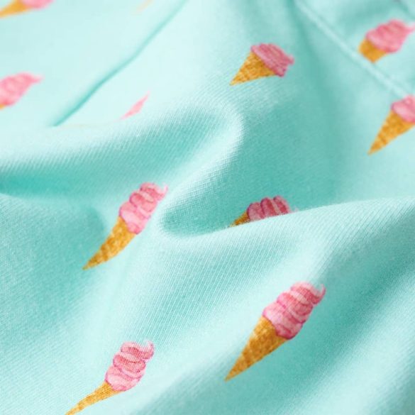 Mentaszínű gyerekrövidnadrág húzózsinórral 104