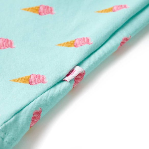 Világosmenta színű gyerekruha húzózsinórral 128