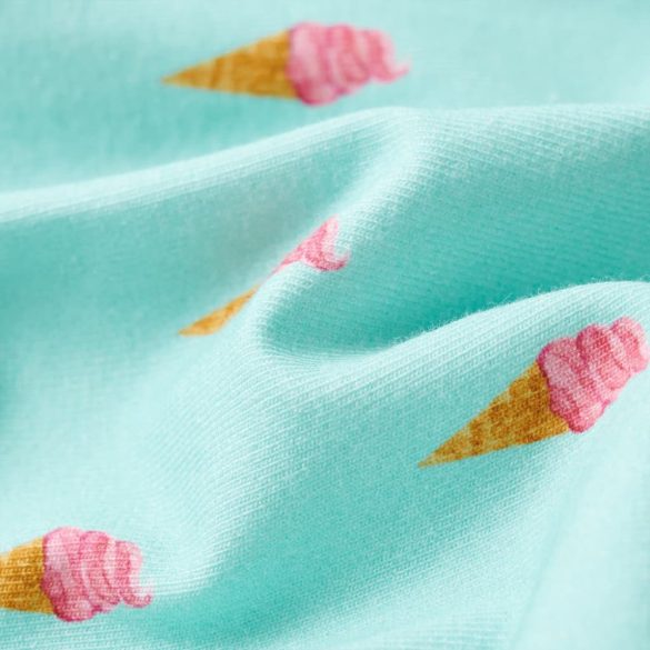 Világosmenta színű gyerekruha húzózsinórral 128