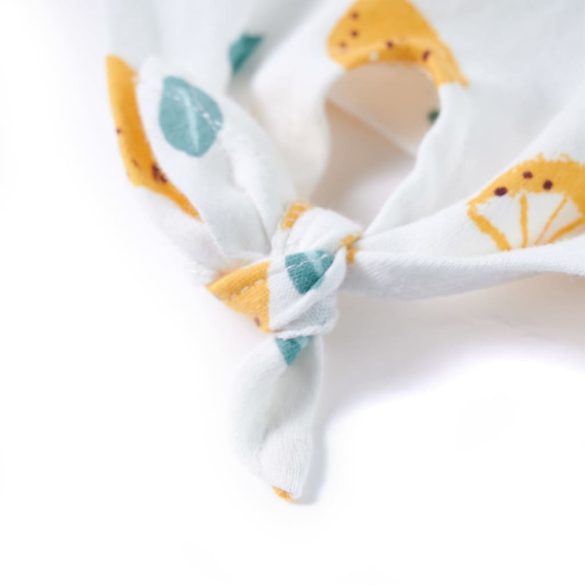 Ekrü színű gyerekpóló csomós szegéllyel 92