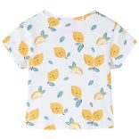 Ekrü színű gyerekpóló csomós szegéllyel 104