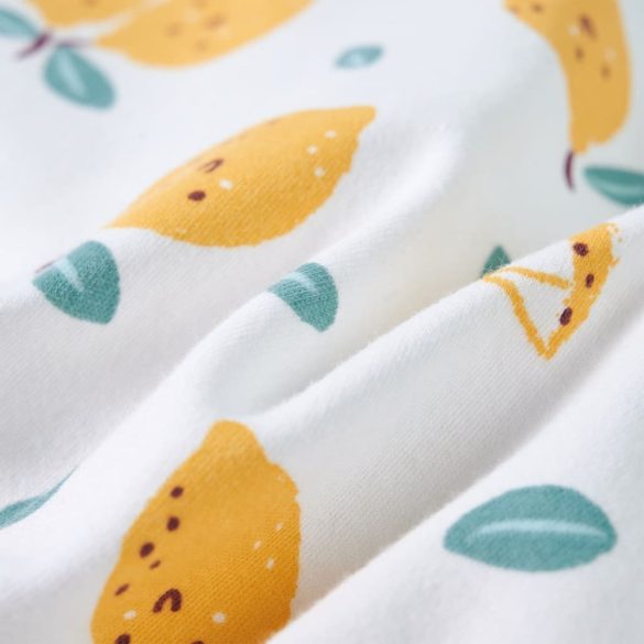 Ekrü színű gyerekpóló csomós szegéllyel 128