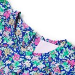 Kobaltkék gyerekruha fodros ujjakkal 104