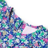 Kobaltkék gyerekruha fodros ujjakkal 140