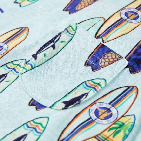 Halvány kék melange gyerek felső 128