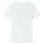 Ekrü színű rövid ujjú gyerekpóló 116