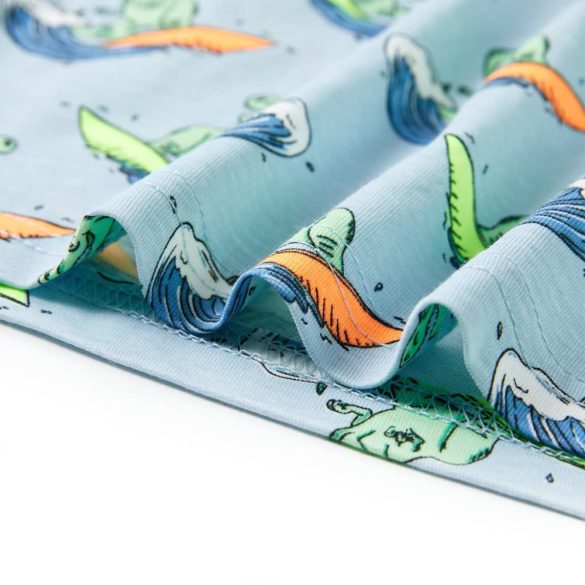 Világoskék rövid ujjú gyerekpizsama 116