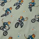 Világos keki rövid ujjú gyerekpizsama 92