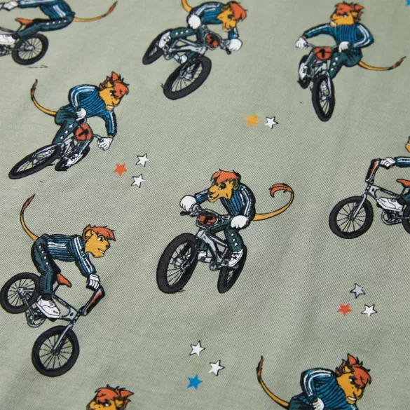 Világos keki rövid ujjú gyerekpizsama 92