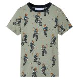 Világos keki rövid ujjú gyerekpizsama 104