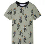 Világos keki rövid ujjú gyerekpizsama 128