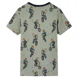 Világos keki rövid ujjú gyerekpizsama 128